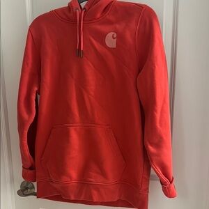 Carhartt Red Quarter-Zip Sweater with High Collar